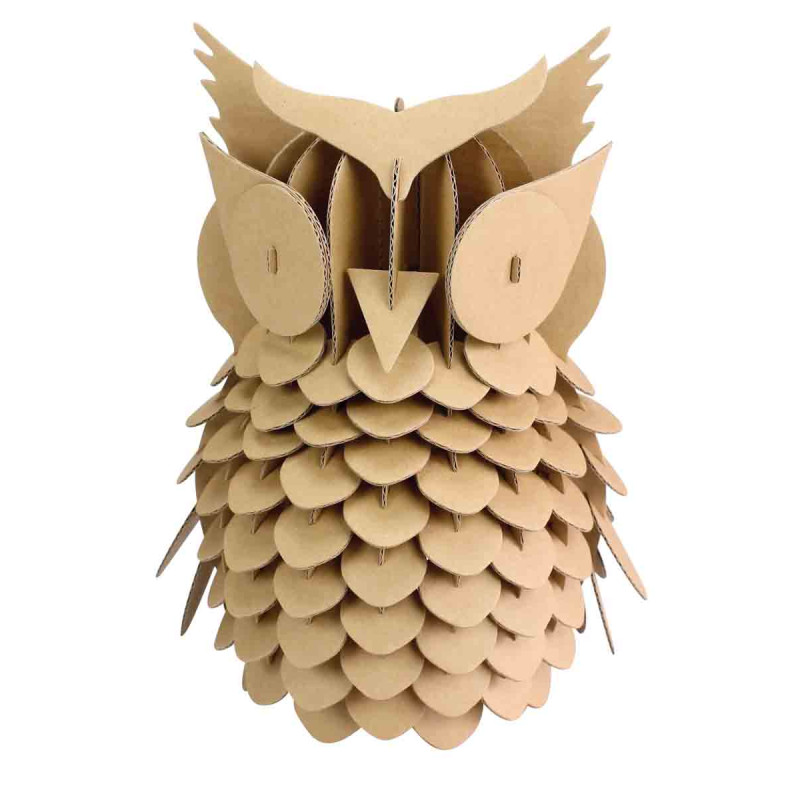 Hibou carton à assembler 20 x 25 cm