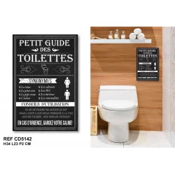 TOILE RÈGLES TOILETTES NOIR 23x34cm