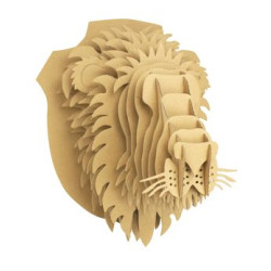 TROPHÉE LION CARTON À ASSEMBLER 25 X32 X