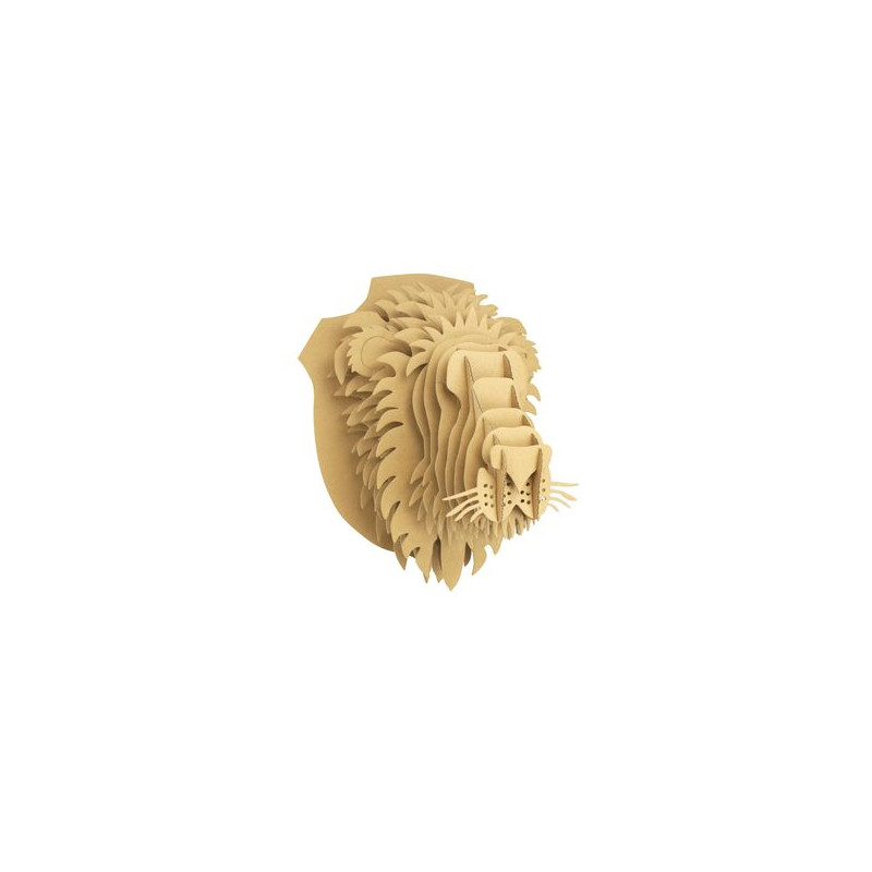 TROPHÉE LION CARTON À ASSEMBLER 25 X32 X