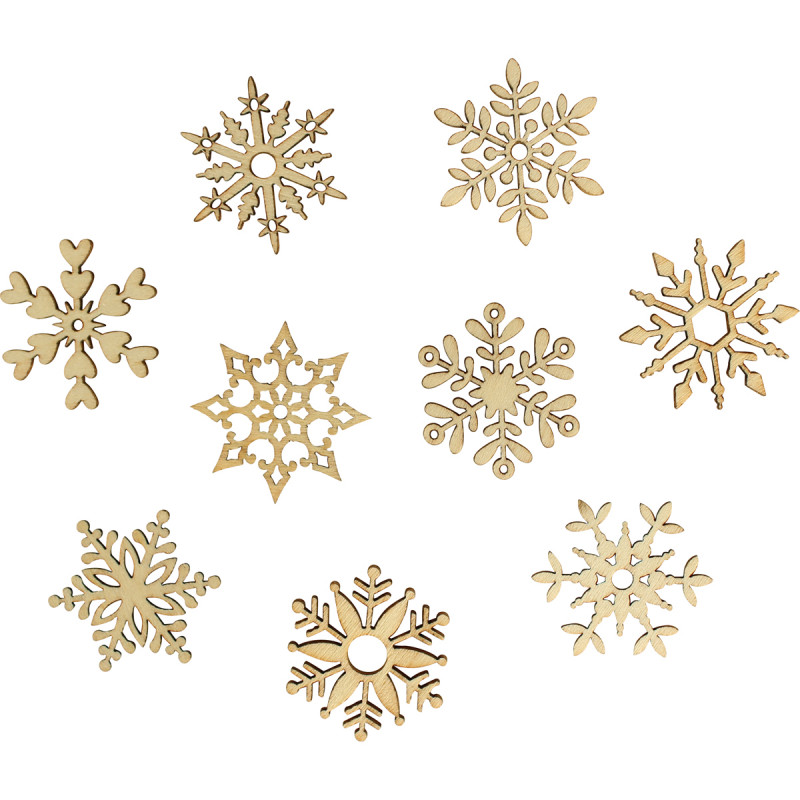 COFFRET EMBELLISSEMENTS BOIS FLOCON 3CM