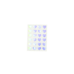STICKER HOLOGRAPHIQUE CŒUR, 1,7x1,5CMx48