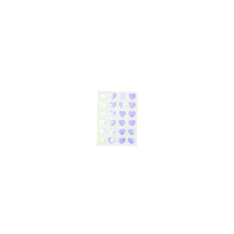STICKER HOLOGRAPHIQUE CŒUR, 1,7x1,5CMx48