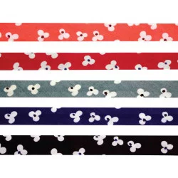 Biais Coton 1 cm X1 M Fleurs 5 Couleurs
