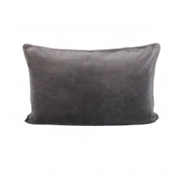 COUSSIN VELOURS JAIPUR ANTHRACITE EN LIN 40X60cm