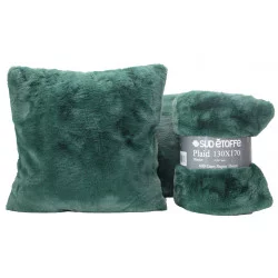 PLAID DOUCEUR 130X170 EMERAUDE EFFET FOU