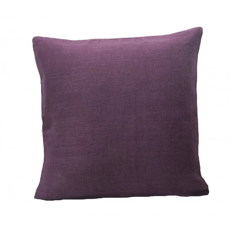COUSSIN PRUNE EN LIN 330GR ET COTON 40X60cm