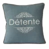 COUSSIN BLEU PIERRE "DÉTENTE" EN COTON LAVÉ 40X60cm