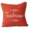 COUSSIN MOT 40X60 CUIR COTON LAVE