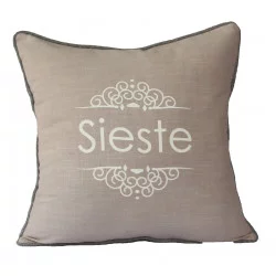 COUSSIN MOT TAUPE COTON LAVE 40x60cm