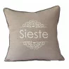 COUSSIN MOT TAUPE COTON LAVE 40x60cm