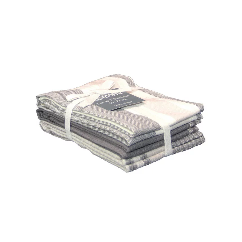 TORCHONS X3 CUISINE 50X70 ANTHRACITE