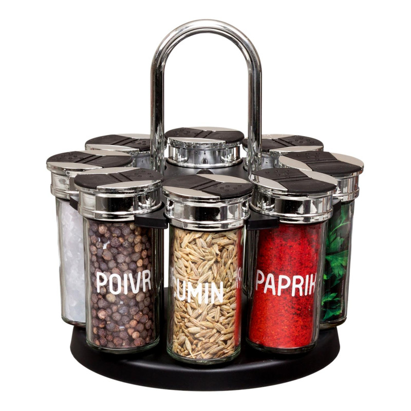 CARROUSEL EPICES 8 POTS COUVERCLE PLASTI