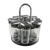 CARROUSEL ÉPICES 8 POTS COUVERCLE PLASTIQUE