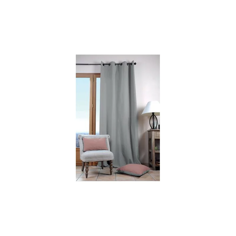 RIDEAU UNI SOURIS 135X240CM DUO