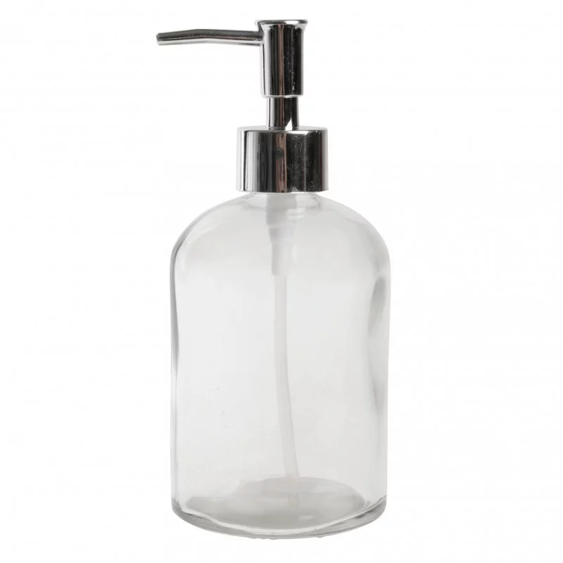 DISTRIBUTEUR DE SAVON EN VERRE TRANSPARENT D8xH18.5cm