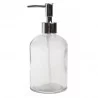 DISTRIBUTEUR DE SAVON EN VERRE TRANSPARENT D8xH18.5cm