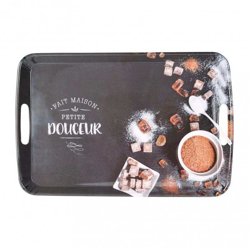 PLATEAU MELAMINE 46X31 ARDOISE