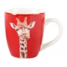 TASSE PORCELAINE 10CL GIRAFE ROUGE