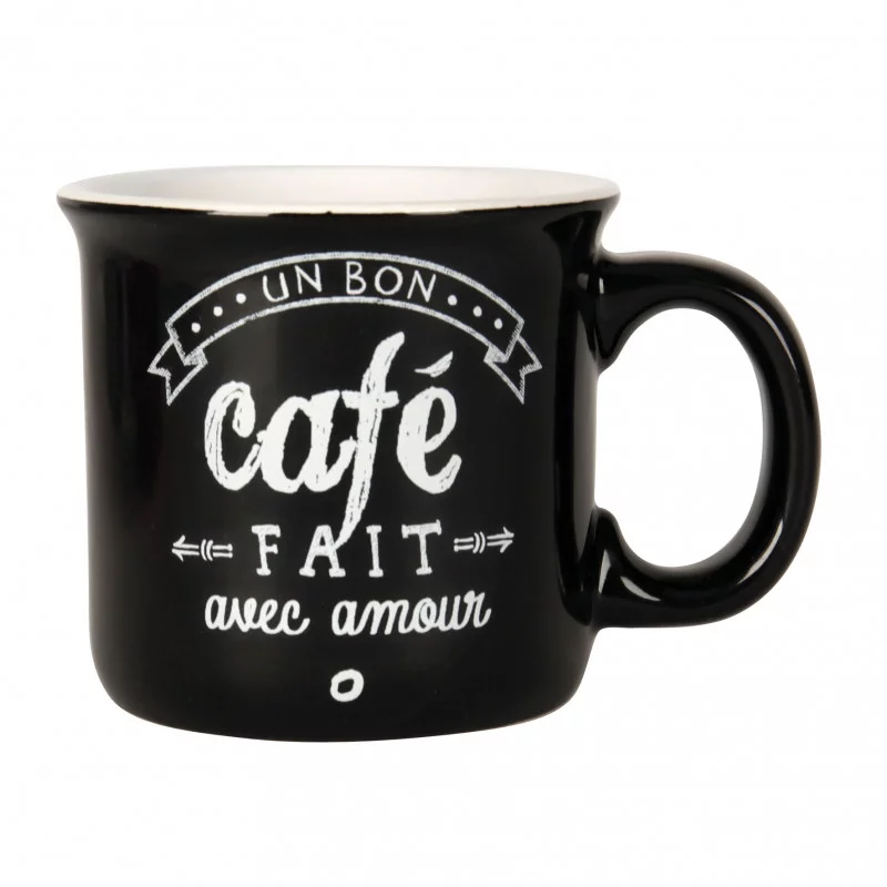 TASSE GRES 22CL NOIR H7.4 TASSE GRES 22CL NOIR H7.4