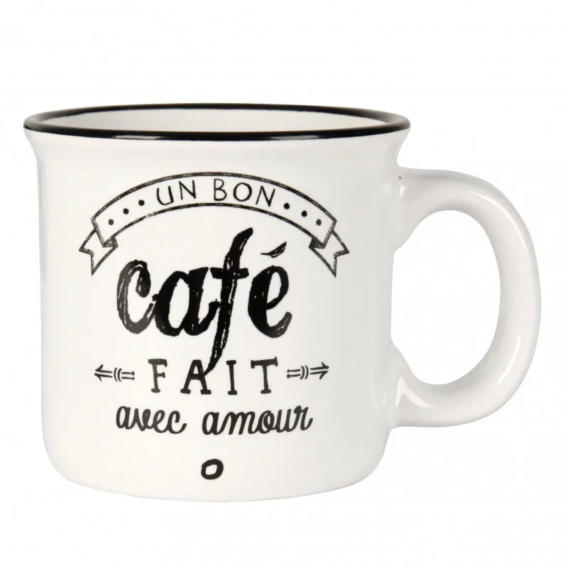 TASSE GRES 22CL BLC H7.4cm