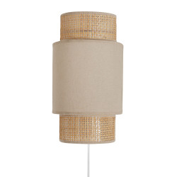 APPLIQUE ROTIN TISSU BEIGE