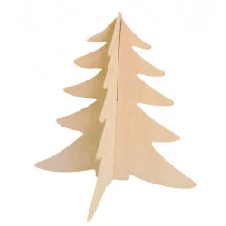 SAPINS BOIS À ASSEMBLER 12x15cm
