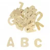 26 LETTRES ALPHABET EN BOIS BRUT 3-4 CM,