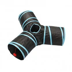 TUNNEL DE JEU POUR CHAT BLEU PLIABLE POL
