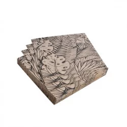 SERVIETTES KRAFT FRESH GREEN FEUILLE NO