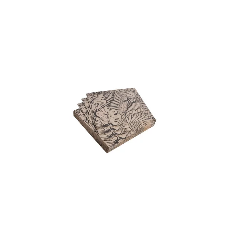SERVIETTES KRAFT FRESH GREEN FEUILLE NO