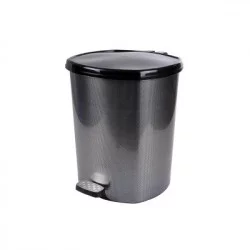 POUBELLE PEDALE FINITION CARBONE 6L