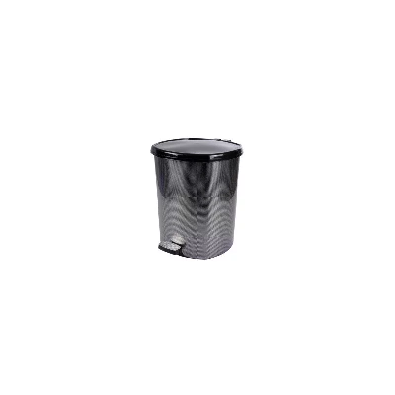 POUBELLE PEDALE FINITION CARBONE 6L POUBELLE PEDALE FINITION CARBONE 6L