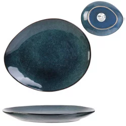 ASSIETTE GALET 22X18CM AU GRES DU TEMPS