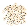 PERLES BOIS LETTRES CARRÉES 1cm x102