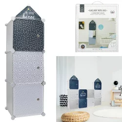 RANGEMENT ARMOIRE MODULABLE 3 CUBES GARC
