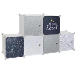 RANGEMENT ARMOIRE MODULABLE 6 CUBES GARC
