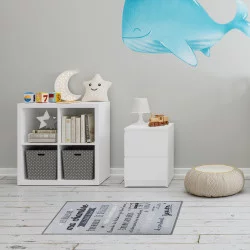 TAPIS REGLES DE LA CHAMBRE GRIS 60X90CM