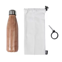 COFFRET BOUTEILLE ISOTHERME EFFET BOIS