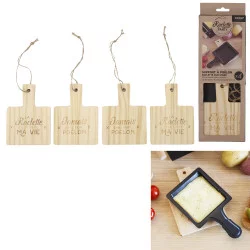 REPOSE POELON A RACLETTE EN BOIS X4