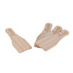 SPATULE A RACLETTE EN BOIS X4