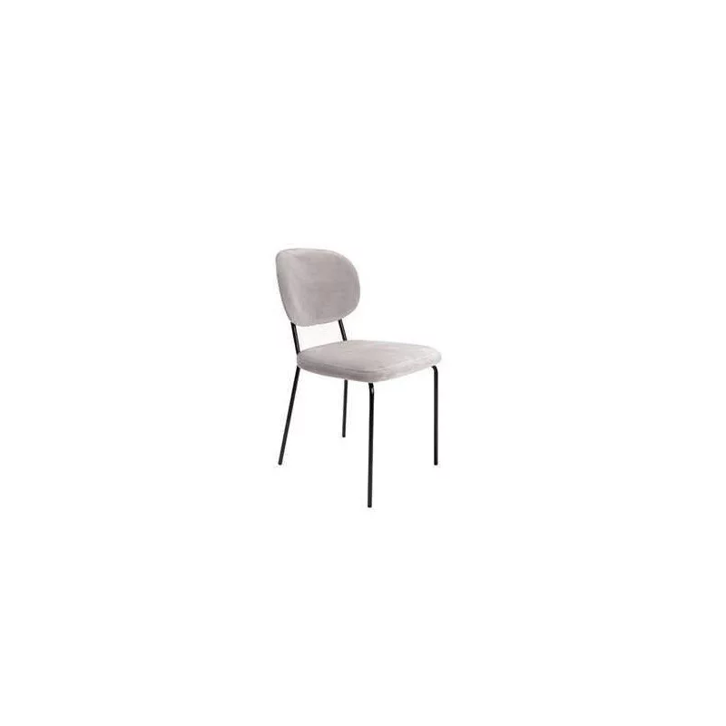 CHAISE VELOUR GRIS 43X56X82CM
