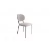 CHAISE ART DÉCO EN VELOURS GRIS SOURIS 43x56x82cm