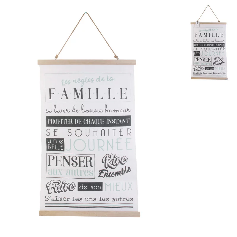 DECORATION TEXTILE MURALE FAMILLE