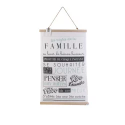 DECORATION TEXTILE MURALE FAMILLE