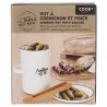 POT A CORNICHON AVEC SOUCOUPE ET PINCE