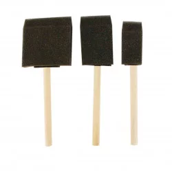 LOT DE 3 PINCEAUX MOUSSE 25 MM - 40 MM -