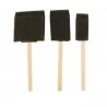 LOT DE 3 PINCEAUX MOUSSE 25 MM - 40 MM -