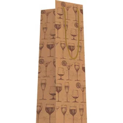 SAC CADEAU BOUTEILLE 11x11x39cm BOUCHON