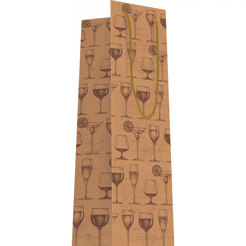 SAC CADEAU BOUTEILLE 11x11x39cm BOUCHON